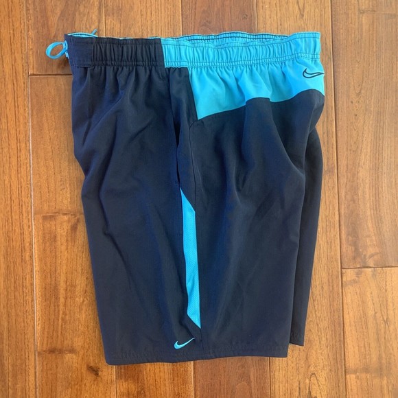 Nike Swim Trunks Board Shorts 9" Volley Blue NESS8420 Men's Size Large - Picture 4 of 9